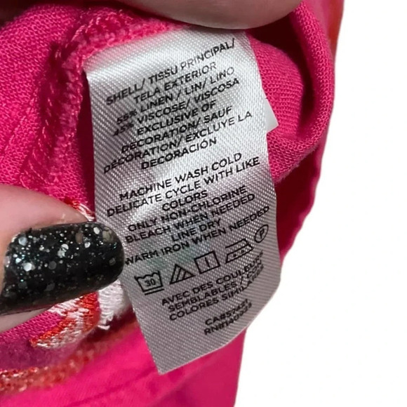 LOFT Women's Pink Embroidered Tiered Cami Size XS - Picture 9 of 11